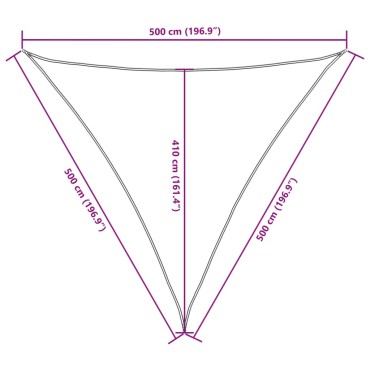 vidaXL Πανί Σκίασης Τρίγωνο Ανθρακί 5 x 5 x 5 μ. από Ύφασμα Oxford