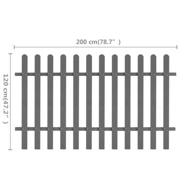 vidaXL Φράχτης Κήπου 200 x 120 εκ. από WPC