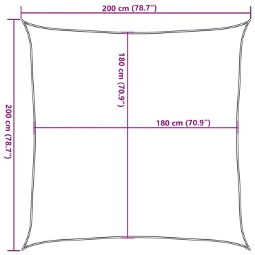 vidaXL Πανί Σκίασης Τετράγωνο Μπεζ 2 x 2 μ. από HDPE