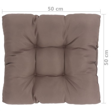 vidaXL Μαξιλάρι Παλέτας Taupe 50 x 50 x 12 εκ. Υφασμάτινο