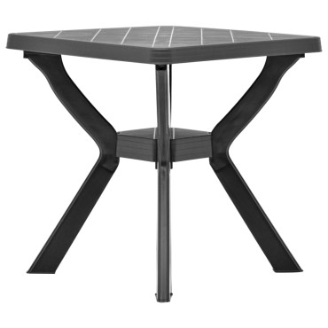 vidaXL Τραπέζι Bistro Ανθρακί 70x70x72cm Πλαστικό 1 τεμ.