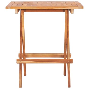 vidaXL Τραπέζι Bistro Πτυσσόμενο 60x60x65cm από Μασίφ Ξύλο Teak 1 τεμ.