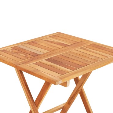 vidaXL Τραπέζι Bistro Πτυσσόμενο 60x60x65cm από Μασίφ Ξύλο Teak 1 τεμ.