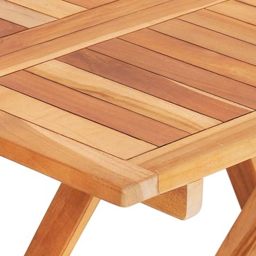 vidaXL Τραπέζι Bistro Πτυσσόμενο 60x60x65cm από Μασίφ Ξύλο Teak 1 τεμ.