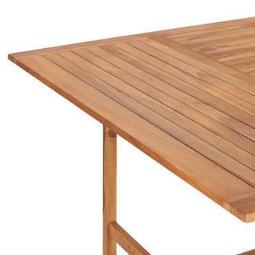 vidaXL Τραπέζι Κήπου 150x150x76cm από Μασίφ Ξύλο Teak 1 τεμ.