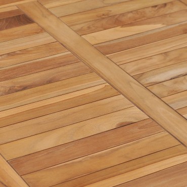 vidaXL Τραπεζαρία Κήπου 80x80x80cm από Μασίφ Ξύλο Teak 1 τεμ.