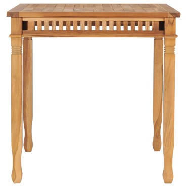 vidaXL Τραπεζαρία Κήπου 80x80x80cm από Μασίφ Ξύλο Teak 1 τεμ.