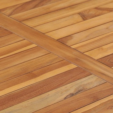 vidaXL Τραπεζαρία Κήπου 110x65x 80cm από Μασίφ Ξύλο Teak 1 τεμ.