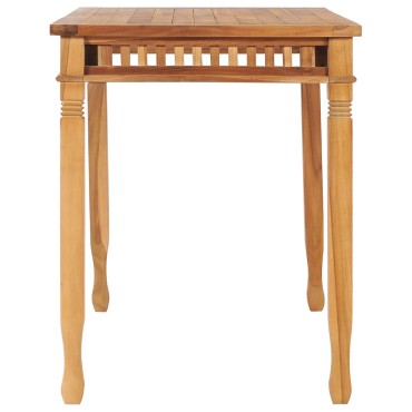 vidaXL Τραπεζαρία Κήπου 110x65x 80cm από Μασίφ Ξύλο Teak 1 τεμ.