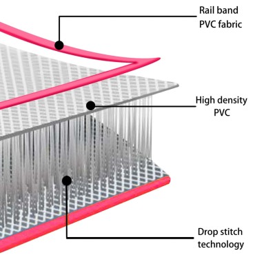 vidaXL Στρώμα Ενόργανης Φουσκωτό Ροζ 400 x 100 x 10 εκ. PVC με Τρόμπα