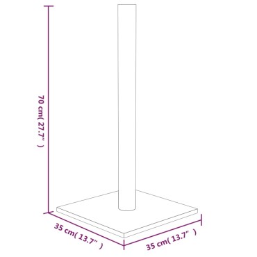 vidaXL Στύλος Ξυσίματος για Γάτες Σκούρο Γκρι 35 x 35 x 70 εκ.