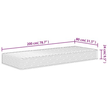 vidaXL Στρώμα Αφρού Medium Soft 80x200cm 1 τεμ. - Μονό