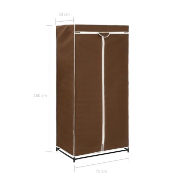 282438 vidaXL Wardrobe Brown 75x50x160cm 1 τεμ.