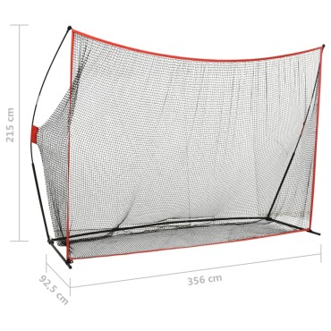 vidaXL Δίχτυ Γκολφ 356 x 92,5 x 215 εκ. Μεταλλικό