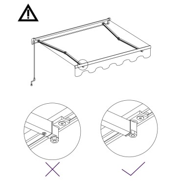 vidaXL Τέντα Συρόμενη Χειροκίνητη Μπλε / Λευκό 450 x 300 εκ.