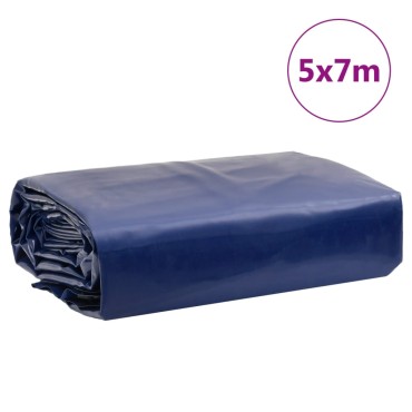 vidaXL Μουσαμάς Μπλε 5 x 7 μ. 650 γρ./μ²