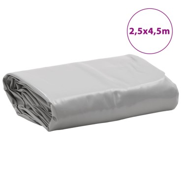 vidaXL Μουσαμάς Γκρι 2,5 x 4,5 μ. 650 γρ./μ²