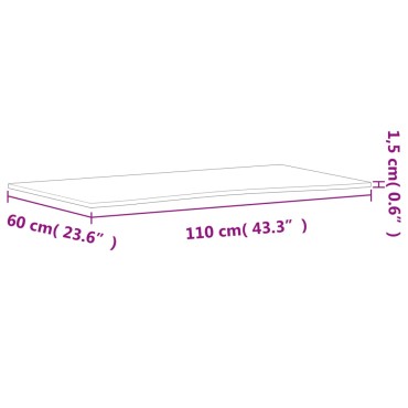 VidaXL Επιφάνεια Εργασίας 110x(55-60)x1,5 εκ. από Μασίφ Ξύλο Οξιάς