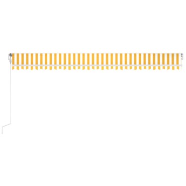 vidaXL Τέντα Συρόμενη Αυτόματη Κίτρινο / Λευκό 600x350 εκ.