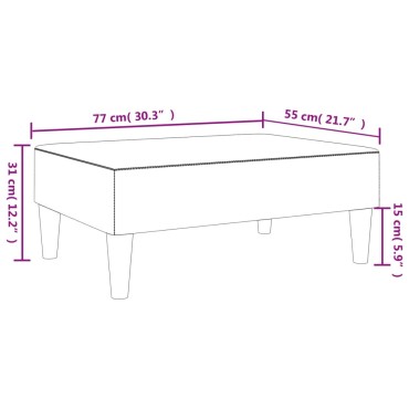 vidaXL Υποπόδιο Σκούρο Γκρι 77x55x31cm Βελούδινο 1 τεμ.