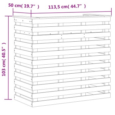 vidaXL Τραπέζι Μπαρ Εξ. Χώρου 113,5x50x103cm από Μασίφ Ξύλο Πεύκου 1 τεμ.