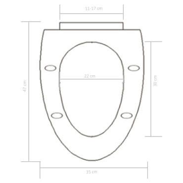 vidaXL Κάλυμμα Λεκάνης με Soft Close & Quick Release Μαύρο