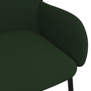 vidaXL Καρέκλες Τραπεζαρίας 2 τεμ. Σκούρο Πράσινο Βελούδινες 58x57x78,5cm