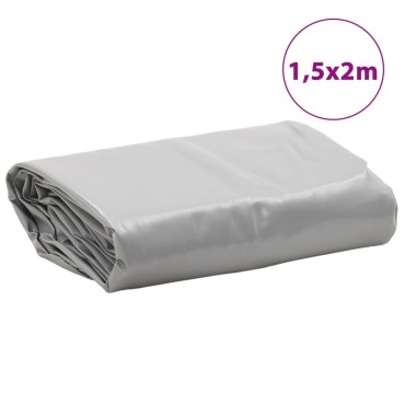 vidaXL Μουσαμάς Γκρι 1,5 x 2 μ. 650 γρ./μ²