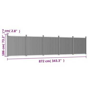 vidaXL Πάνελ Περίφραξης Καφέ 872 x 186 εκ. από WPC