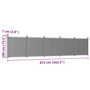 vidaXL Πάνελ Περίφραξης Καφέ 872 x 186 εκ. από WPC