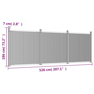 vidaXL Πάνελ Περίφραξης Καφέ 526 x 186 εκ. από WPC