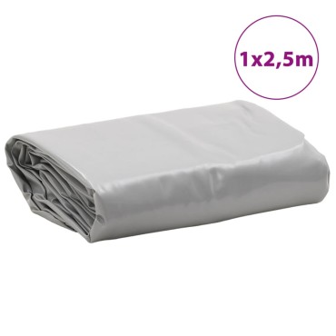 vidaXL Μουσαμάς Γκρι 1 x 2,5 μ. 650 γρ./μ²