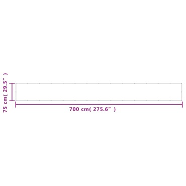 vidaXL Διαχωριστικό Βεράντας Μπεζ 75x700εκ 100% Πολ. Ύφασμα Oxford