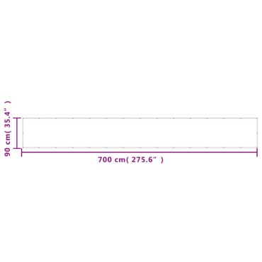 vidaXL Διαχωριστικό Βεράντας Μπλε 90x700εκ 100% Πολ. Ύφασμα Oxford