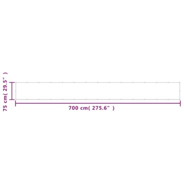 vidaXL Διαχωριστικό Βεράντας Ανθρακί 75x700εκ 100% Πολ. Ύφασμα Oxford