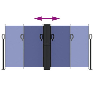 vidaXL Σκίαστρο Πλαϊνό Συρόμενο Μπλε 120 x 1000 εκ.