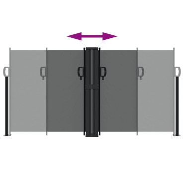 vidaXL Σκίαστρο Πλαϊνό Συρόμενο Ανθρακί 120 x 1200 εκ.