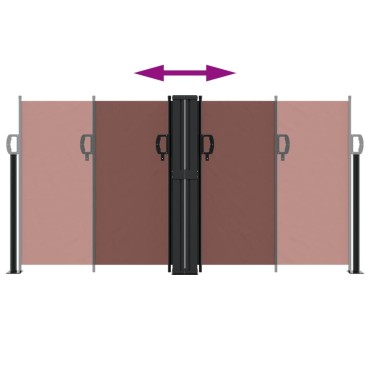 vidaXL Σκίαστρο Πλαϊνό Συρόμενο Καφέ 120 x 1200 εκ.