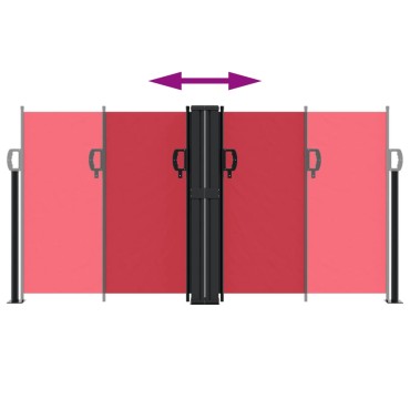 vidaXL Σκίαστρο Πλαϊνό Συρόμενο Κόκκινο 120 x 1200 εκ.