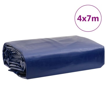 vidaXL Μουσαμάς Μπλε 4 x 7 μ. 650 γρ./μ²