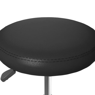 vidaXL Καρέκλες Τραπεζαρίας 2 τεμ. Μαύρες Συνθ. Δέρμα 31x(39-53)cm