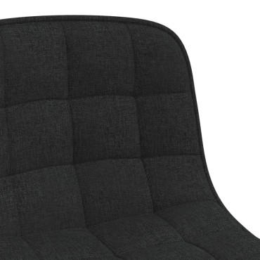 vidaXL Καρέκλες Τραπεζαρίας Περιστρεφόμενες 2 τεμ. Μαύρες Υφασμάτινες 42,5x45x(68-82,5)cm