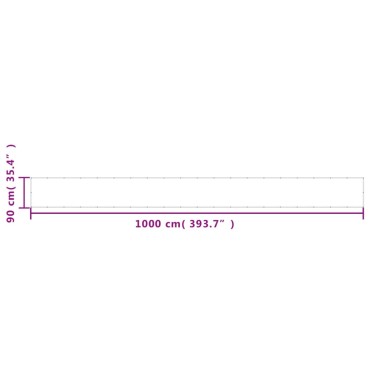 vidaXL Διαχωριστικό Βεράντας Λευκό 90x1000εκ 100% Πολ. Ύφασμα Oxford