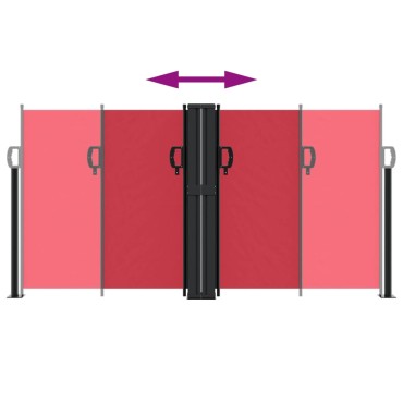 vidaXL Σκίαστρο Πλαϊνό Συρόμενο Κόκκινο 120 x 1000 εκ.