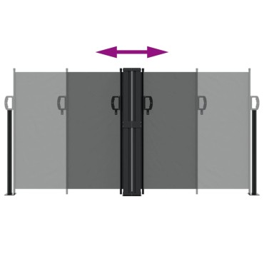 vidaXL Σκίαστρο Πλαϊνό Συρόμενο Ανθρακί 120 x 600 εκ.