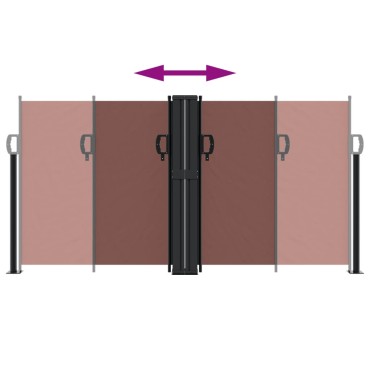 vidaXL Σκίαστρο Πλαϊνό Συρόμενο Καφέ 120 x 600 εκ.