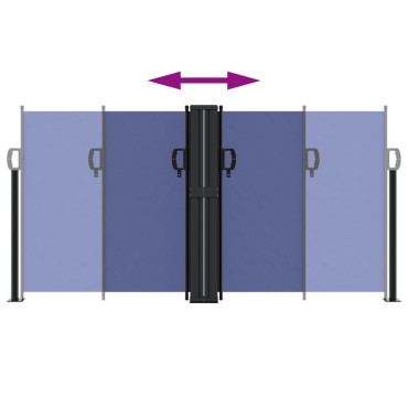 vidaXL Σκίαστρο Πλαϊνό Συρόμενο Μπλε 120 x 600 εκ.