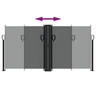 vidaXL Σκίαστρο Πλαϊνό Συρόμενο Ανθρακί 120 x 1000 εκ.