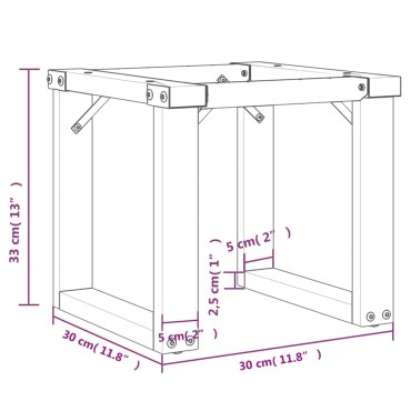 vidaXL Πόδια Τραπεζιού Σαλονιού σε Σχήμα «Ο» 30x30x33cm Χυτοσίδηρος 1 τεμ.