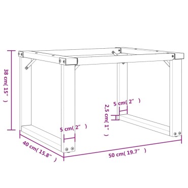 vidaXL Πόδια Τραπεζιού Σαλονιού σε Σχήμα «Ο» 50x40x38cm Χυτοσίδηρος 1 τεμ.